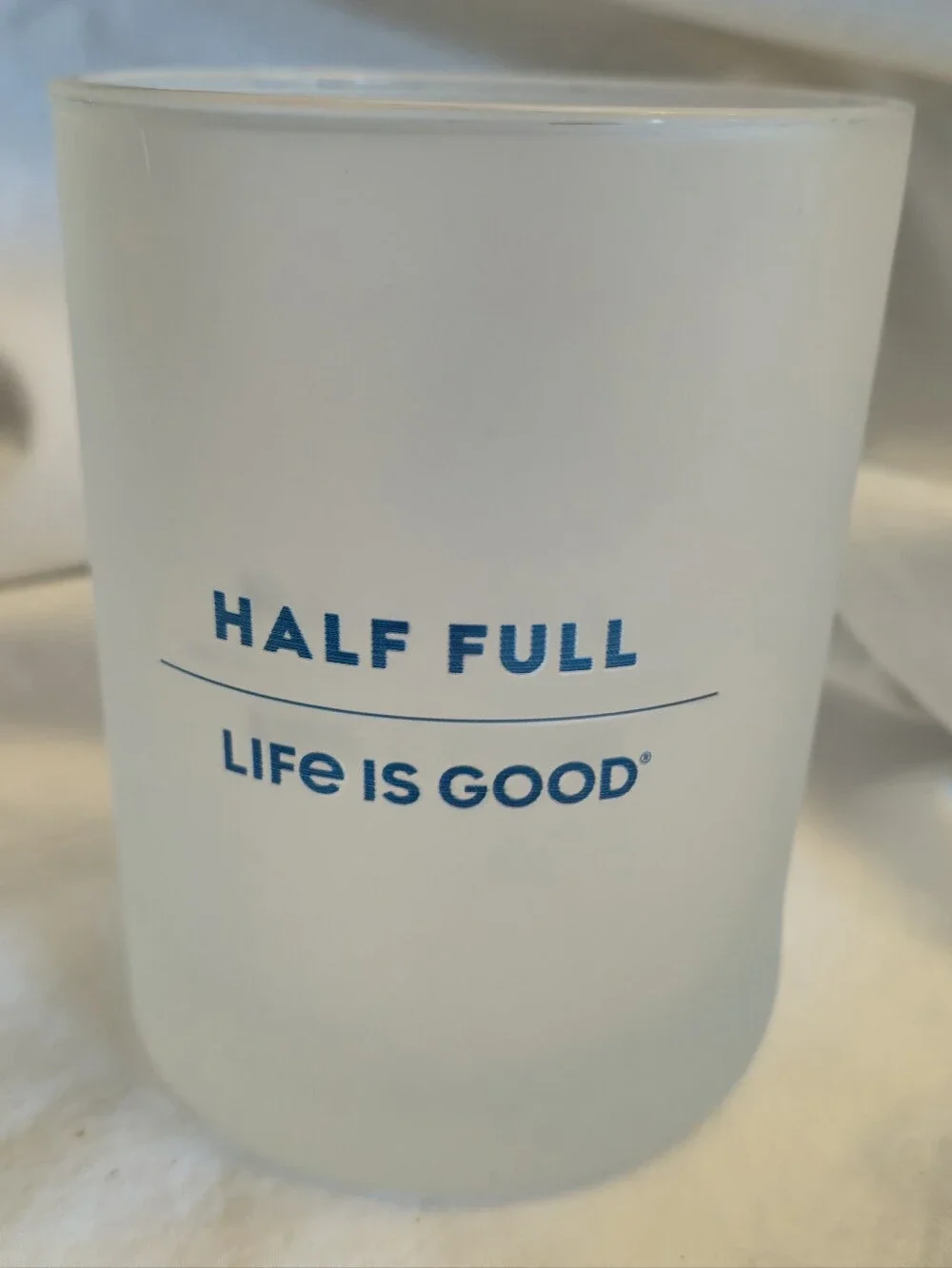 Life Is Good Pastel Tie-Dye Heart Frosted Glass Cocktail Tumbler
